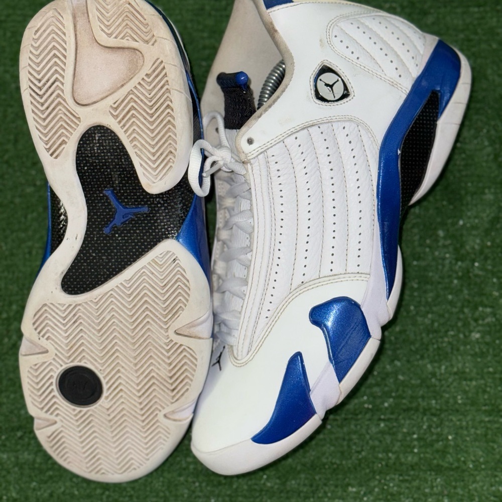 Jordan White and Blue Sneakers Sleek Design Premium Materials